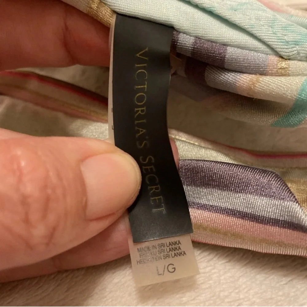 Victoria's Secret Multicolor Striped Bikini Top